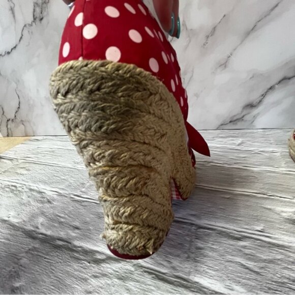 Irregular Choice “Diplo Cheesecake” Polka Dot Jute Espadrille Wedge Heels - Picture 14 of 16
